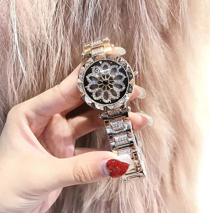 Timini Women's Elegant Stainless Steel Diamond Watch