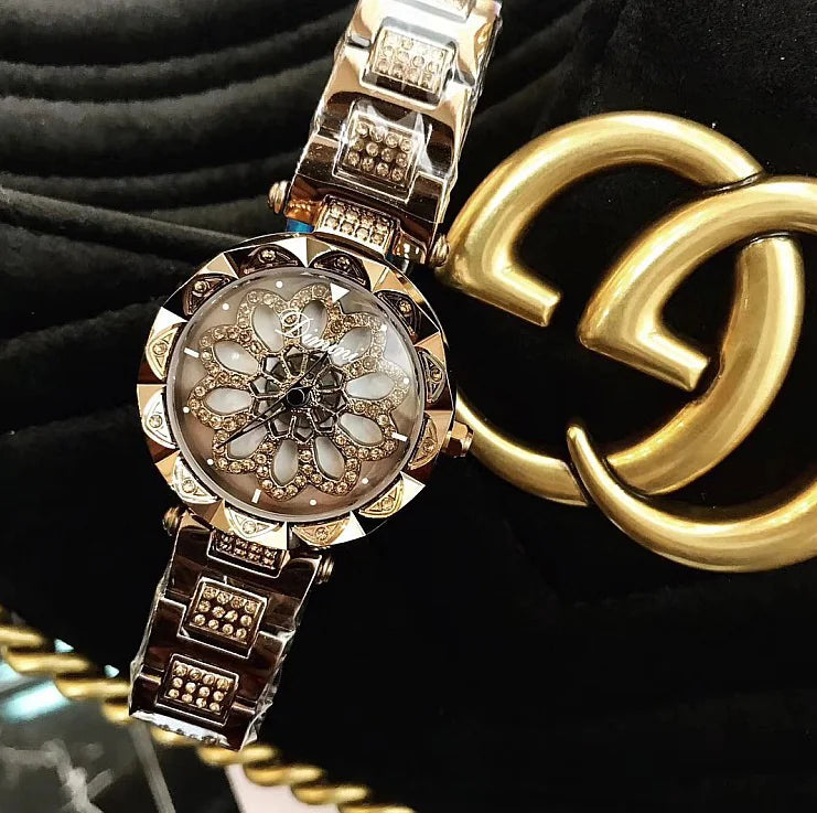 Timini Women's Elegant Stainless Steel Diamond Watch