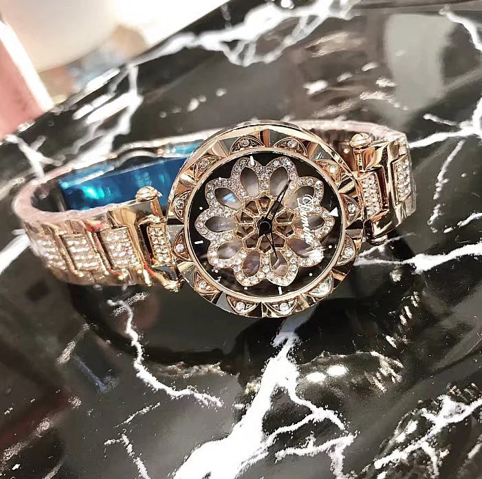 Timini Women's Elegant Stainless Steel Diamond Watch