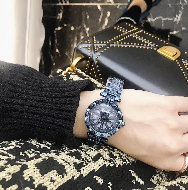 Timini Women's Elegant Stainless Steel Diamond Watch