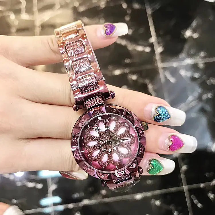 Timini Women's Elegant Stainless Steel Diamond Watch