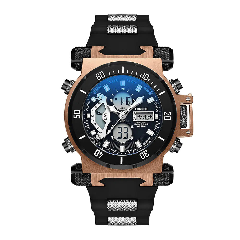 Dual Display Luminous Chronograph Electronic Watch