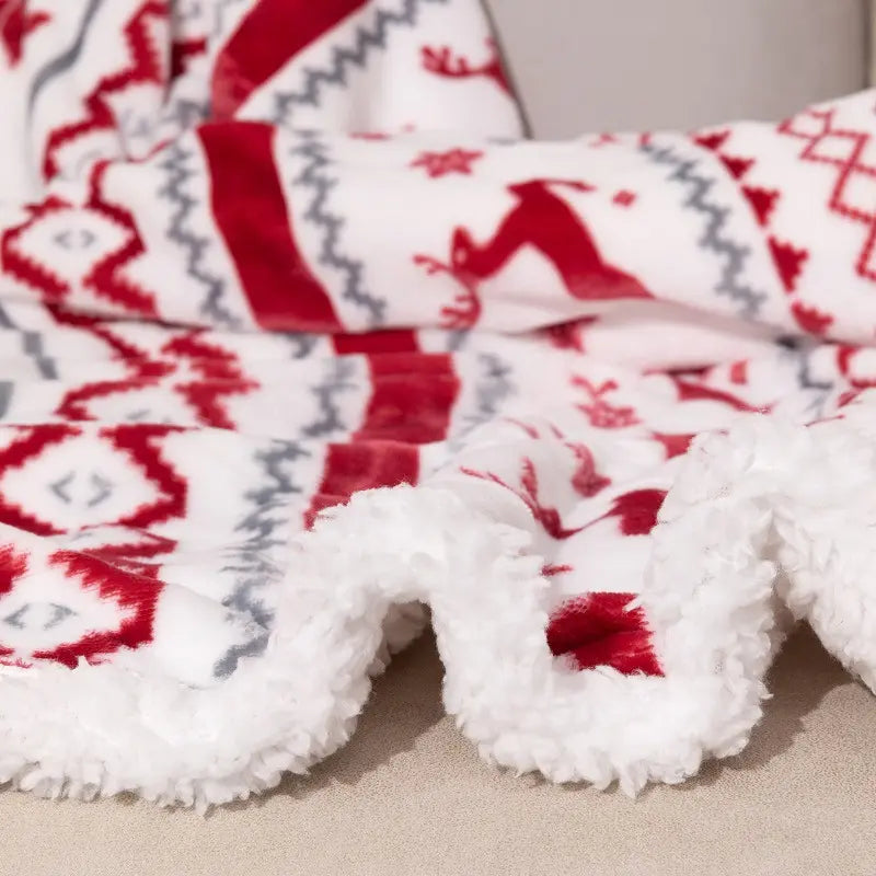 Reversible Winter Fleece Blanket for All Seasons