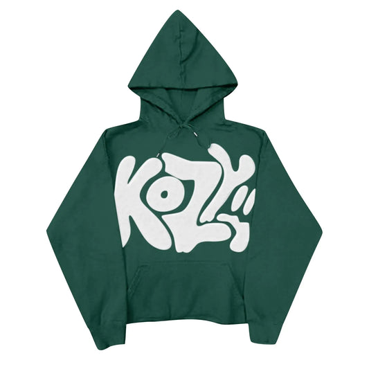 YFJRBR cropped hoodie men Kozy Hoodie for Women Men Green Y2k Hoodie Clothes Oversized Sweatshirt Graphic Hip Hop Streetwear Aesthetic Pullover hoodie kids blanket hoodie Green M